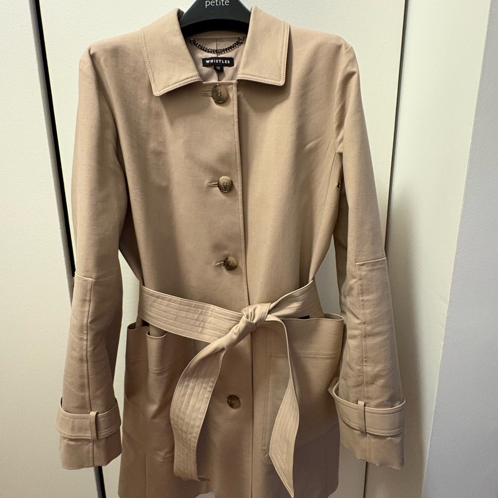 Whistles Beige Trench Coat with Belt